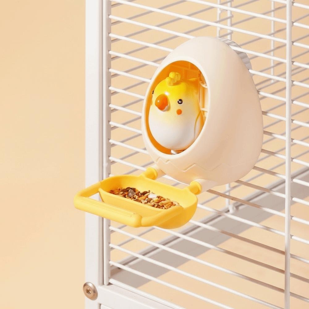 Eggshell Bird Bird Food Dispenser Bite Resistant Bird Standing Stick  Cage Accessory
