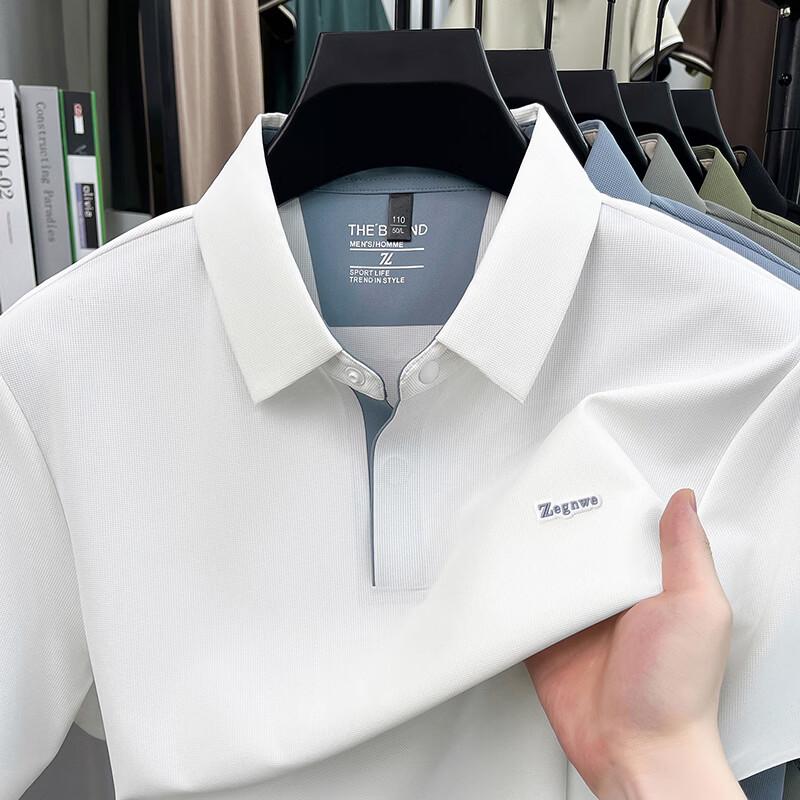 JEEP SPIRIT Men s Ice Silk Polo Shirt 2XL белый