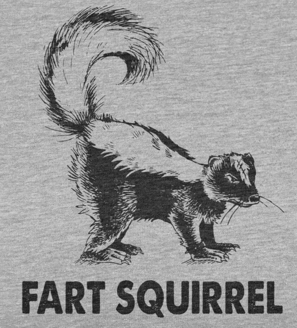 Fart Squirrel Meme Funny Skunk T Shirt Mens Womens Tees Top Sarcastic Fart Humor Camping Hiking Shirt 2XL