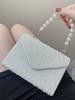 Pearl Chain Shoulder Bags Luxury Purse Gold Bright Silk Evening Bag Women Elegant Fashion Banquet Clutch Female Handbag