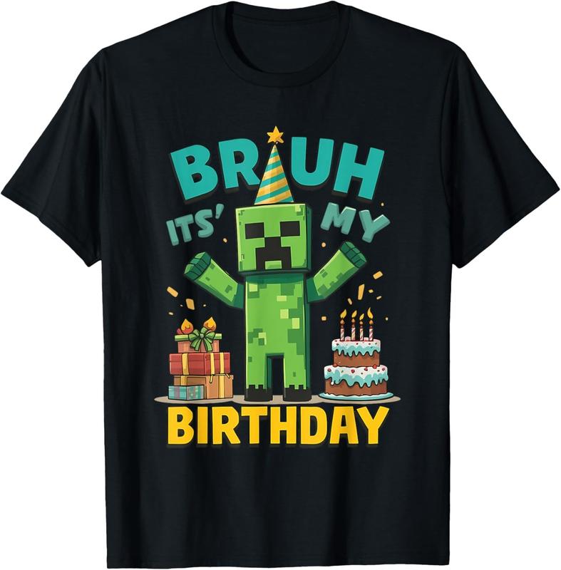 Video Game Pixel Birthday Party Design Funny Unisex T-Shirt M