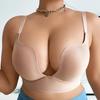 Talla Grande Cómodo Pecho Pequeño Push Up Con Aros Anticaída Sujetador Cubriente Levanta Busto