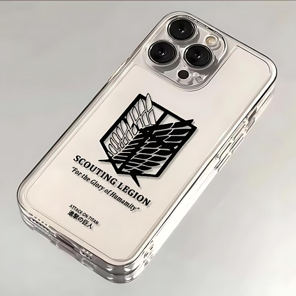 Anime Attack on Titan Handyhülle Für iPhone 17 16e 16 15 14 13 12 11 Mini Air Pro Max X XR 8 Plus Durchsichtig Weiche Rückseite