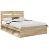 Bed Frame Sonoma 140 X 200 Cm Solid Pine Wood