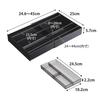 Yamazaki Tower Extendable & Sliding Cutlery Tray, Black, Approx. W25 X D24.6-45 X H5.7cm, Tower Drawer, Cutlery Storage, Extendable, Model 3383
