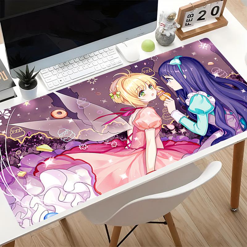Rubber Mouse Pad Gamer Keyboard Desk Japanese Anime Mouse Mat Computer Gaming Accessories C-card Captor Sakura Kawaii Mousepads