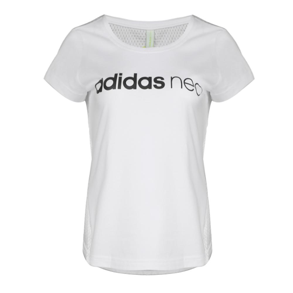 

Adidas Neo Base Series Casual Letter Round Neck Pullover Short Sleeve T-Shirt Women T-Shirts White CD6649 XL
