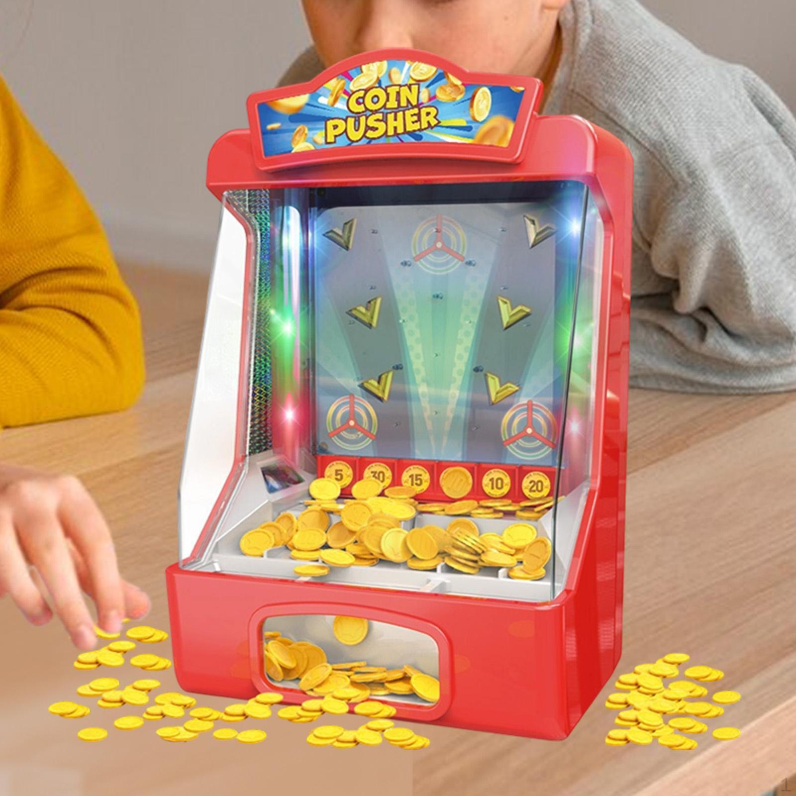 

Small Coin Pusher Machine Lightweight Arcade Game for Children Hoilday Gifts