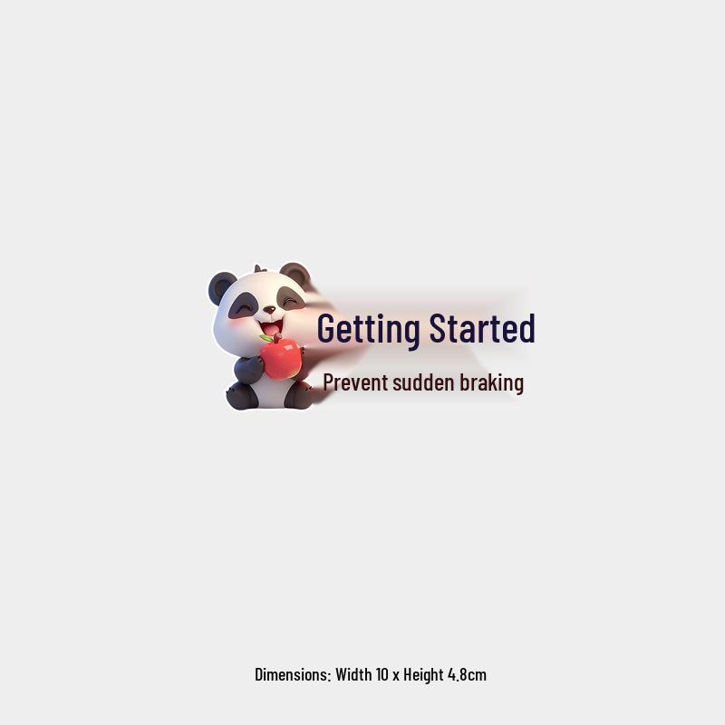 Мультяшная светоотражающая наклейка на машину с пандой: Предотвращает резкое торможение, Соблюдайте дистанцию