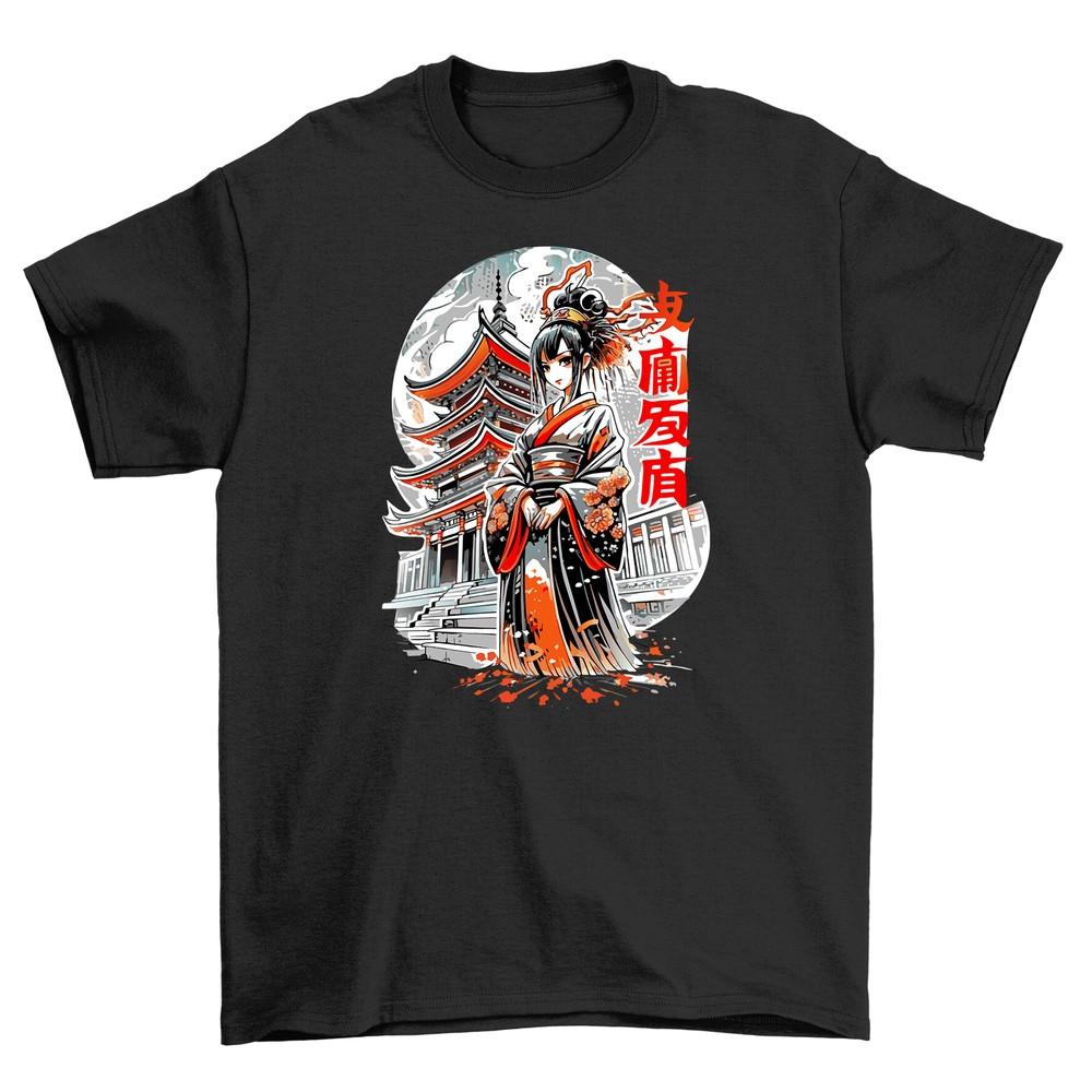 'Geshir Anime'' T-shirt, Fun and Fabulous! Japanese-inspi Red Design, Unisex Fit,