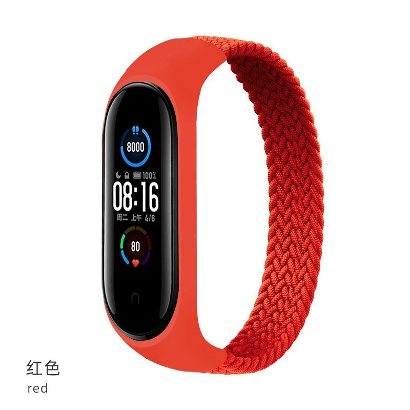 Bracelet for Xiaomi Mi Band 6 7 Strap Nylon Braided Solo Loop Pulseira Bracelet Miband5 Wristband Belt Mi Band 5 4 3 6 Correa