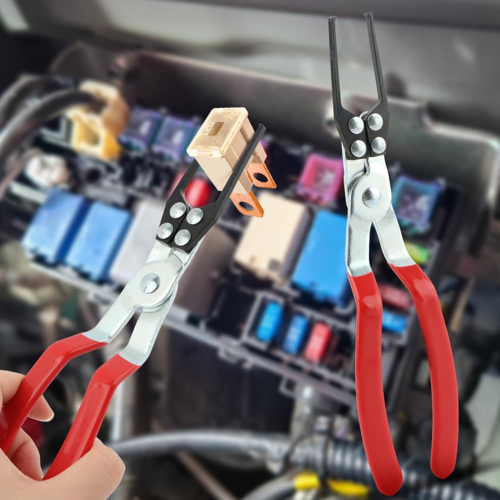 Relay Puller Pliers & Fuse Removal Tool Set, Universal Automotive Fuse & Relay Remover, Metal and Plastic, Ergonomic Grip, Pliers(COLOR:As shown)