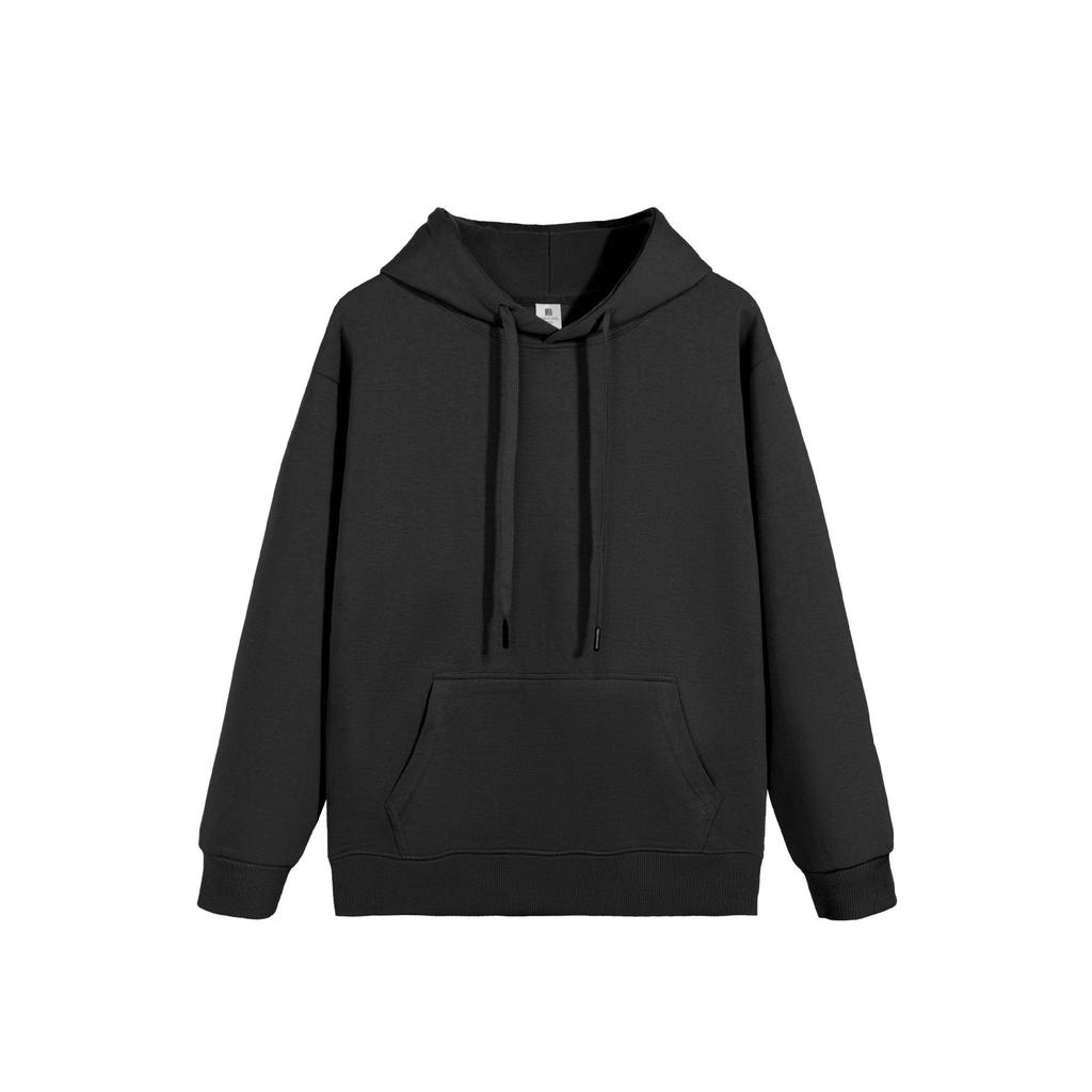 Autumn 320g Unisex Loose Fit Double-Sided Hooded Cotton Blend Sweatshirt