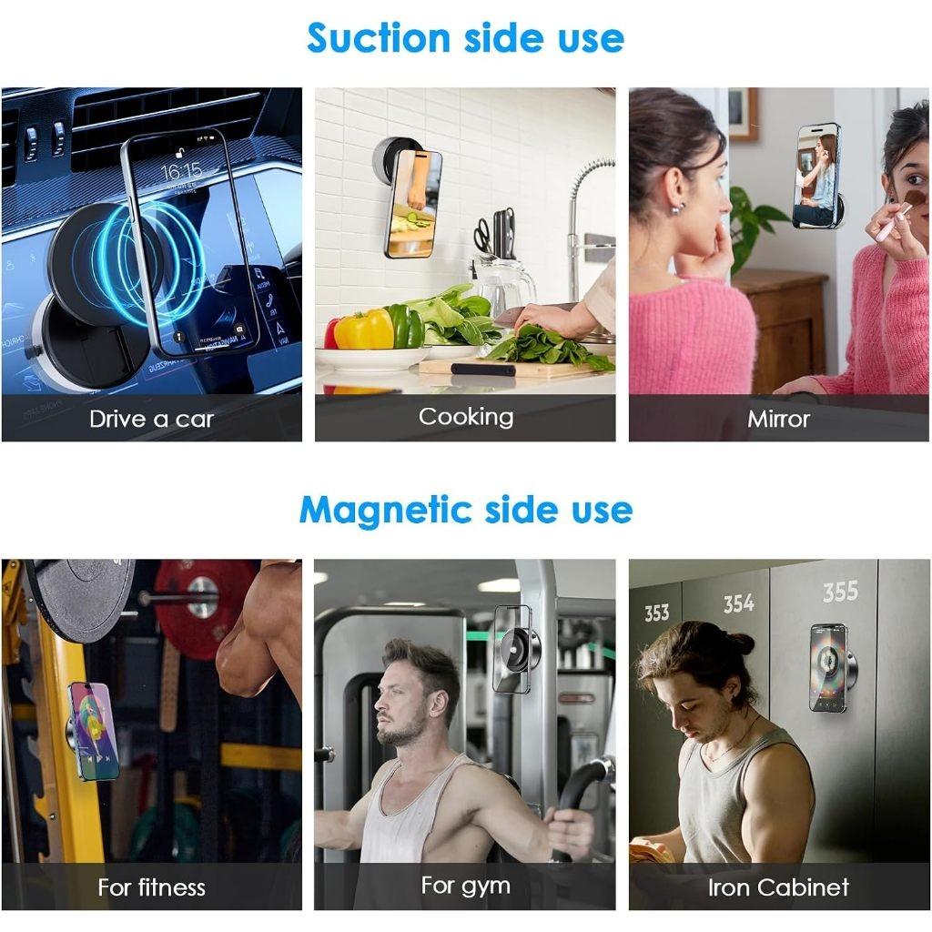 Suport Universal Multifuncțional cu Adsorbție pentru Telefon Mobil, Magnetic, cu Ventuză cu Vid, Suport Auto pentru Navigație Telefon