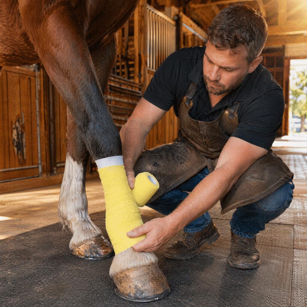 12Pcs Porous Non Woven Elastic Bandage Wrap Elastic Self Adhesive Nonwovens Wrap Animal Care
