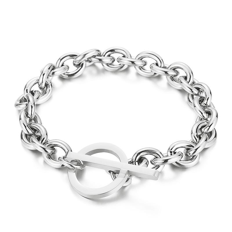 

Унисекс Преувеличенный набор цепей из титановой стали с OT-застежкой - Хип-хоп клубный стиль