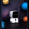 Cartoon Big Head Robot Digital Alarm Clock 12/24H Snooze Countdown Timer LED Adorable Emoji Display for Kids Desk Bedside Decor