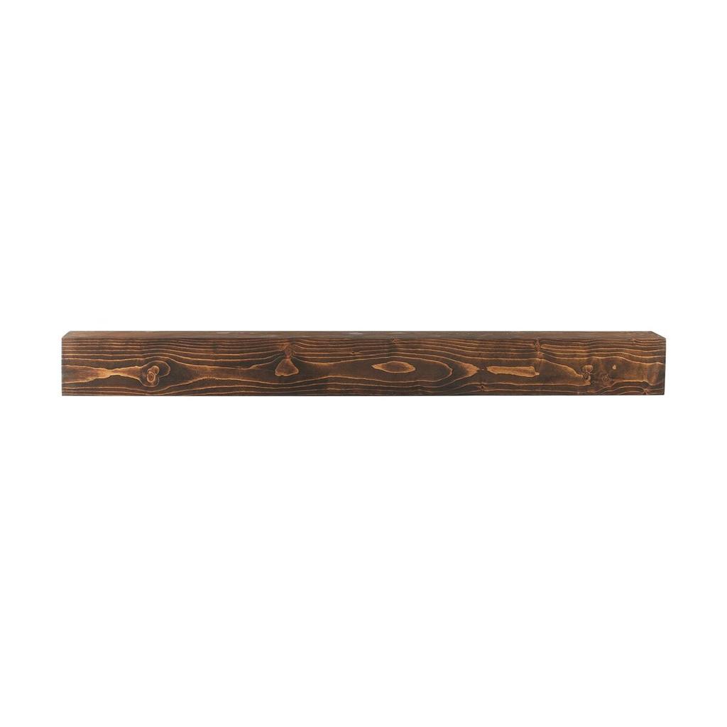 Fireplace Mantel Wood Shelf Floating Rustic Fireplace Mantel 84" Brown