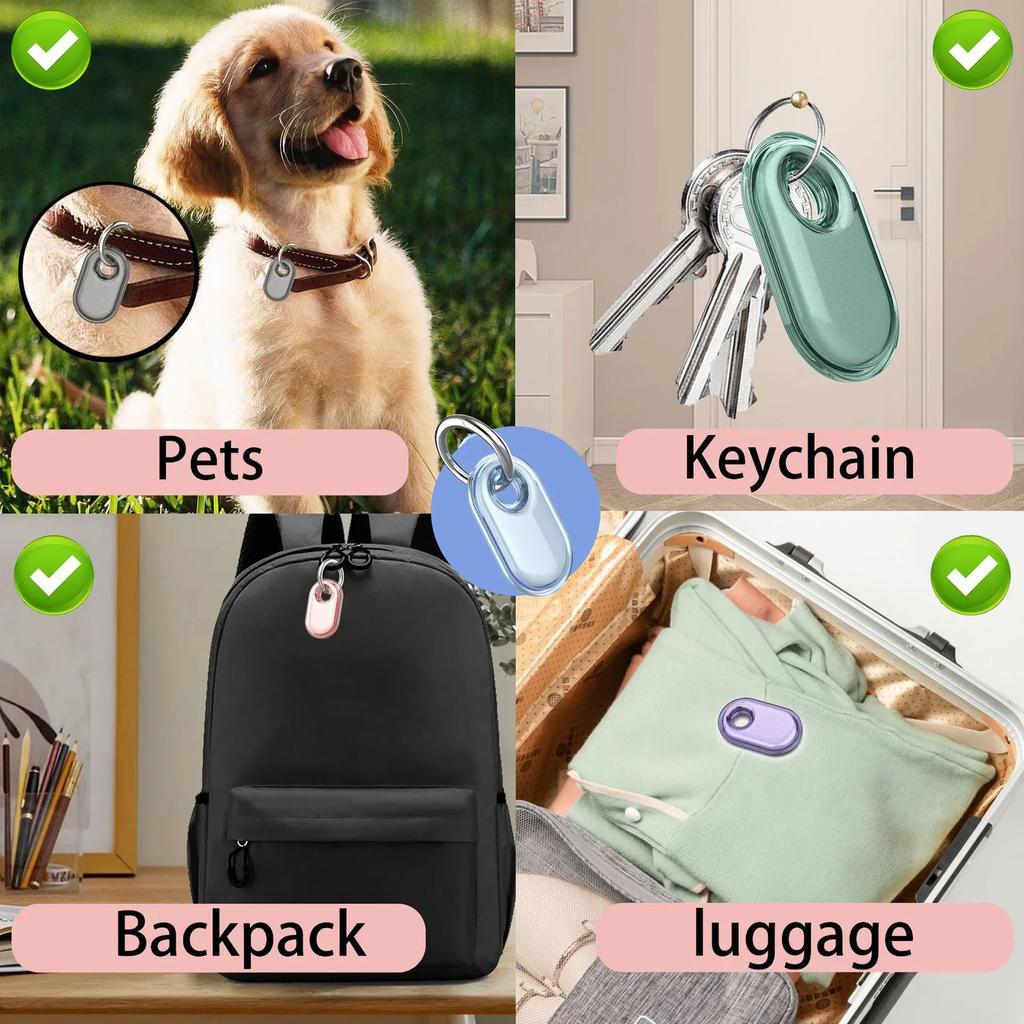 TPU Case Anti-Drop Protective Case with Keychain Anti-Scratch Trackers Holder for Keys Wallet Luggage Pets for Galaxy SmartTag 2