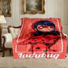 Ladybug Pattern Blanket, Cozy Blanket for All-Season Comfort On Sofas, Beds, Office, Car, Camping and Travel