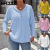 Women's Fashion Casual Autumn Winter Long Sleeve V-Neck Blouses & Shirts