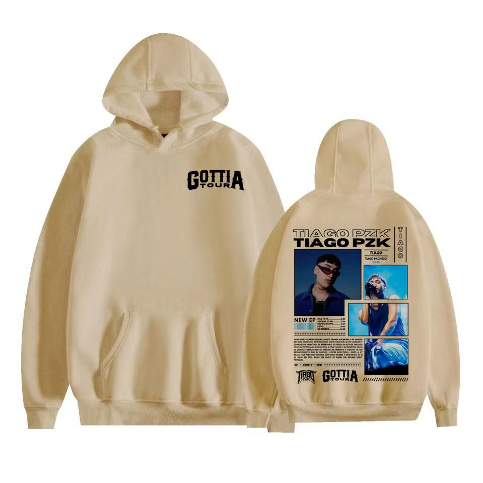 Rapper Tiago Pzk Gottia Tour New Album 2025 Hoodie Men Women Fashion Hip Hop Punk Sweatshirts Comfort Fleece Long Sleeve Hoodies