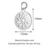 10Pcs/Lot Stainless Steel Sun Charm Wholesale DIY Jewelry Making Charm Jewellery Making Charms Tarnished Steel Pendant