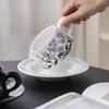 Pastoral Style Ceramic Coffee Cup Saucer Set Internet Celebrity Afternoon Tea Cup Dessert Combination High End Feeling Fresh Literary Romantic