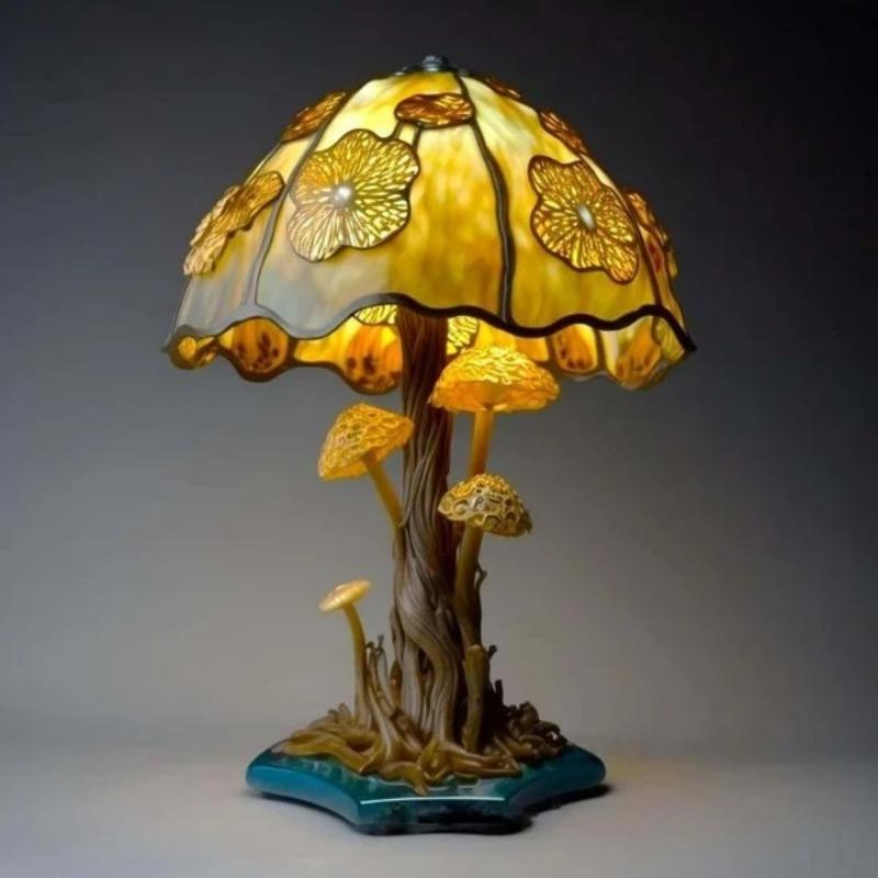 Seven-color Mushroom Lamp Luminous Decorative Items Home and Courtyard Design Decoration Resin Process