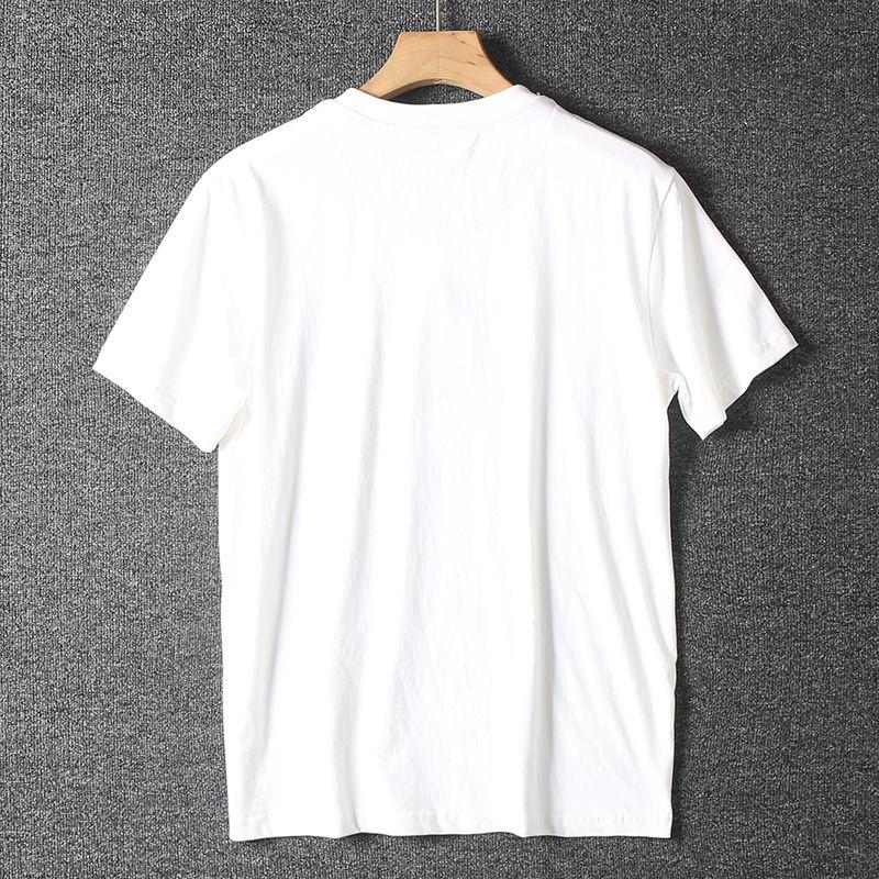 Trade Surplus Stock: Trendy High-Street Brand Pure Cotton Brushed Non-Transparent Short-Sleeve T-Shirts for Men and Women, Couple's Half-Sleeve Tops