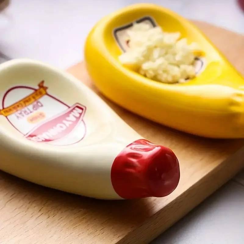 Cute Sauce Dipping Bowls Creative Ketchup Mustard Mayonnaise Wasabi Dipping Dishes Mini Sauce Plates For Sushi Dumplings Snacks