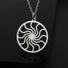 New Fashion Trend Simple Spiral Pendant Sun Necklace Sunshine Charm Necklace