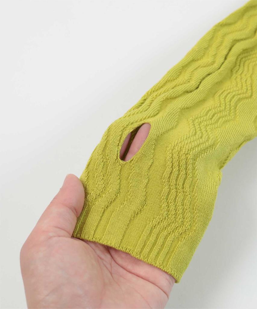 miette Zigzag Rib Knit REXX1071 Free Size Ivory Color-Scheme Women's