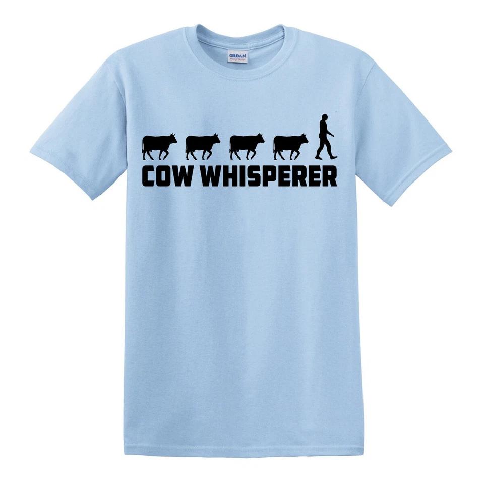 COW WHISPERER T-SHIRT Farmer Farm New Funny Birthday Present Xmas Gift Top Tee 5 XL
