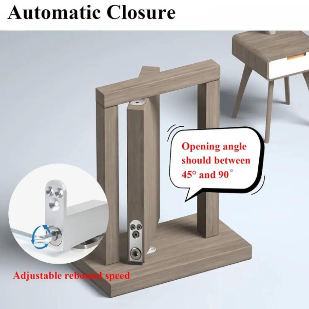 360 Degree Rotating Door Pivot Hinges Soft Close Spring Invisible Door Hinges  Hidden Installation