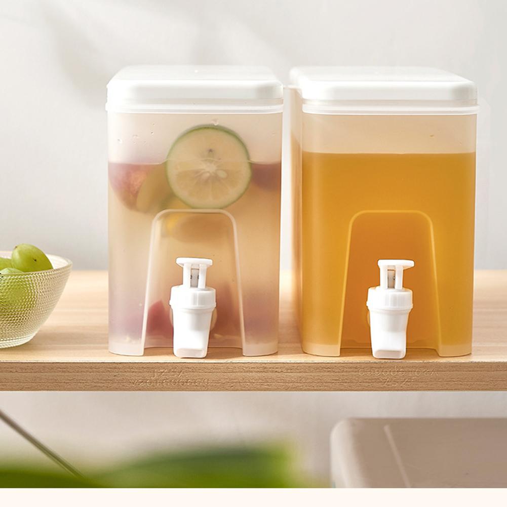 3.5l Household Water Container With Faucet 3.5l Large Capacity Summer Drink Dispenser For Lemon Fruit Tea Cold Drinks