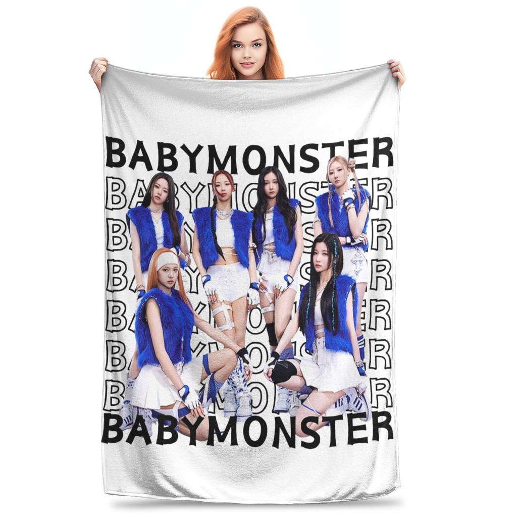 Babymonsters KPOP Flanellen Deken Geweldige Plaid Dekens voor Thuis 200x150cm Spreien,