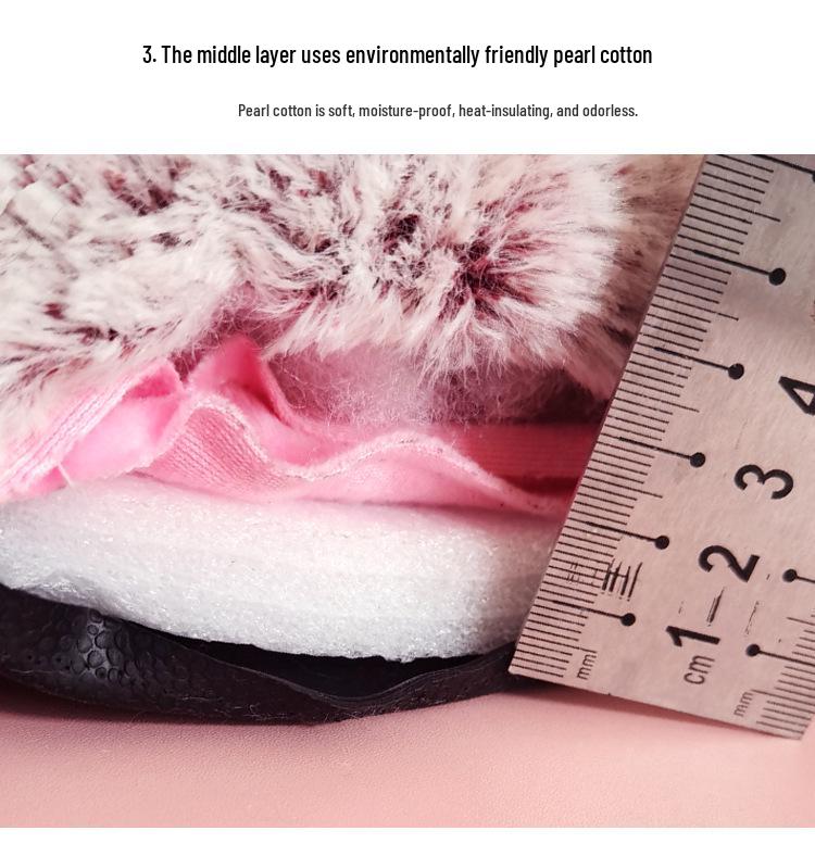 Útulné podzimní/zimní plyšové zvířecí pantofle - Super měkký fleece, Silné a teplé