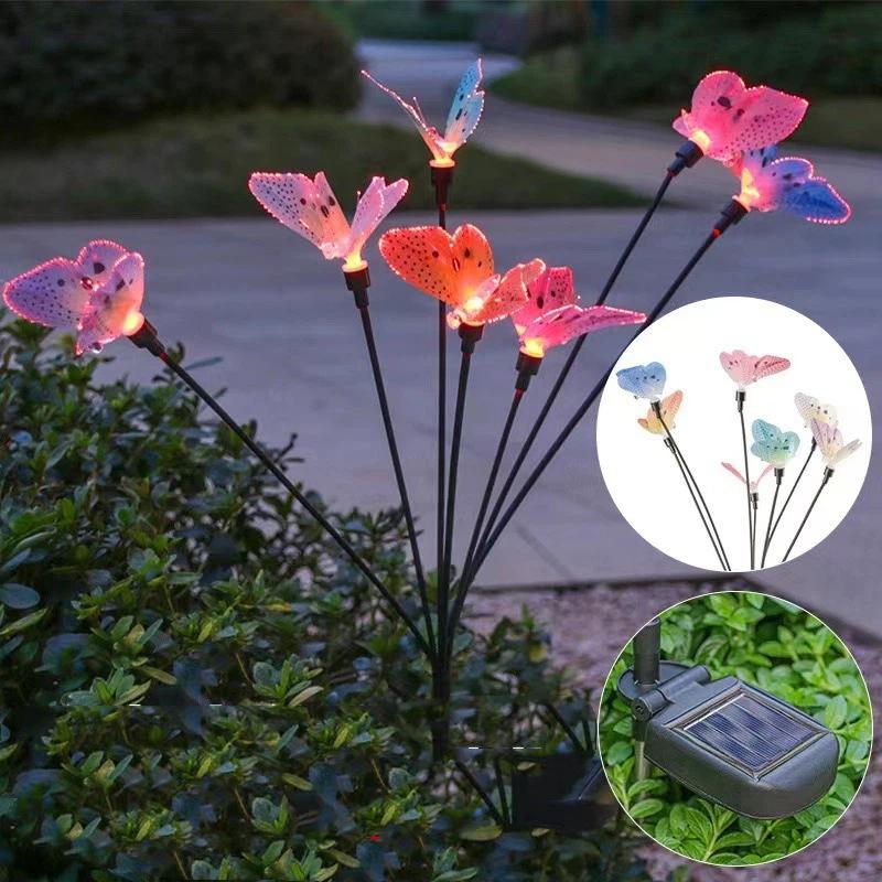 Solar Firefly Light Outdoor Waterproof Garden Decorative Lawn Light Landscape Ambience Floor Insert Light