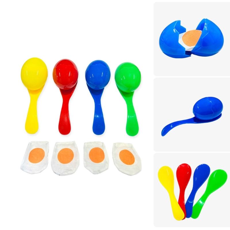Educational Spoon Balance Game Set For Preschoolers Easter Eggs Race Party Supplies
