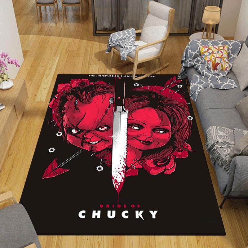 1pc Chucky Pattern Area Rug, Anti slip Non Shedding Stain Resistant Carpet