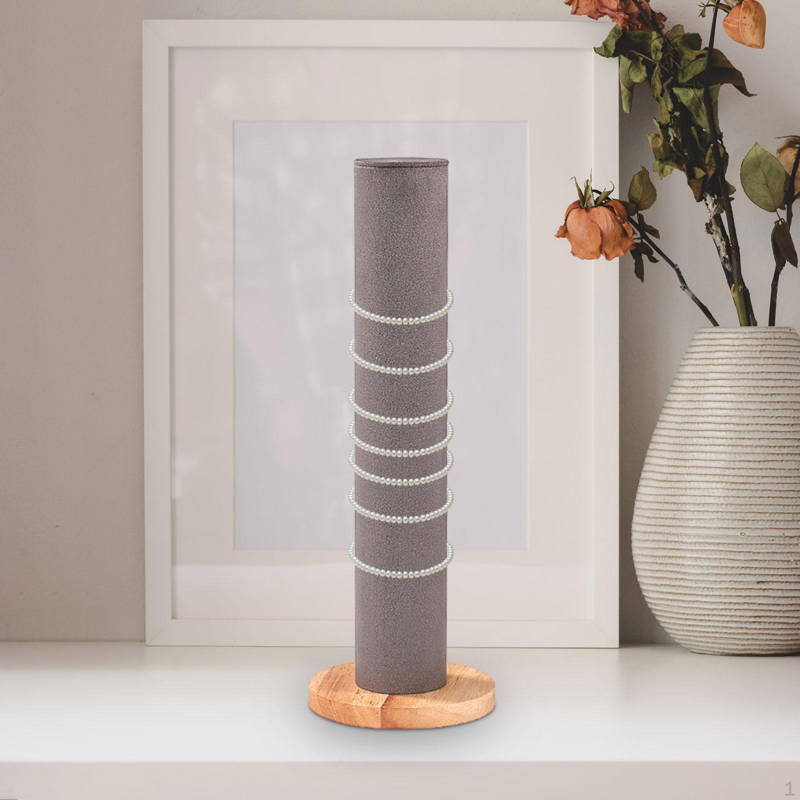 

Підставка для ювелірних виробів Тримач для браслетів Реміснича полиця Стелаж Зберігання Гумки для волосся Організатор Башта темно-сірий