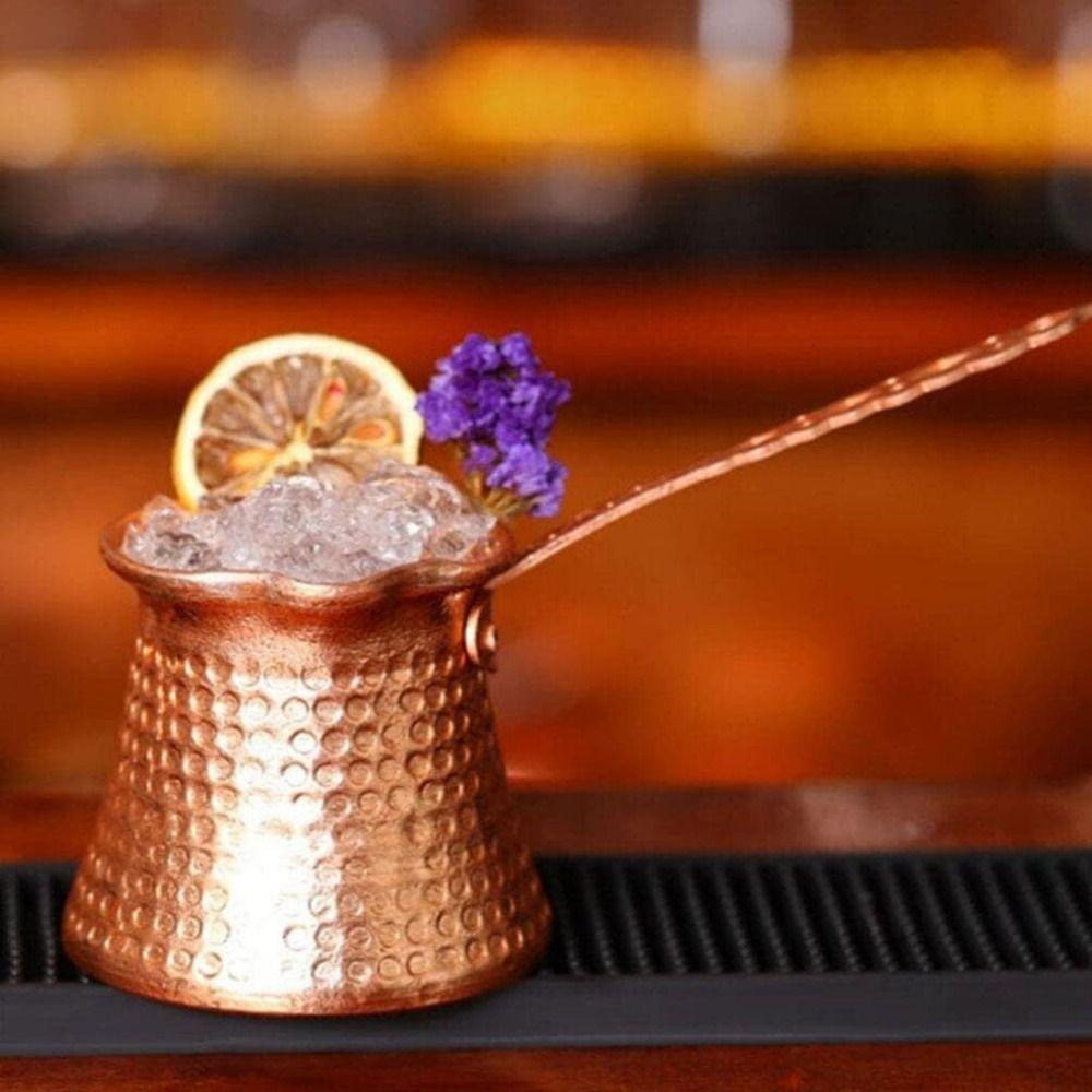 Metal Handle Turkish Copper Coffee Pot Antique Copper Looking Milk Warmer Container  Chocolate