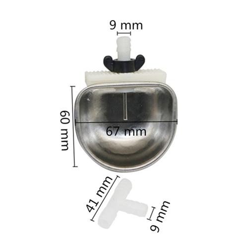 

1 Set Stainless Steel Rabbit Water Bowl Farm Rabbit Automatic Drinker Rabbit cage fix cup Raising Fox Mink Drinking Bowl M