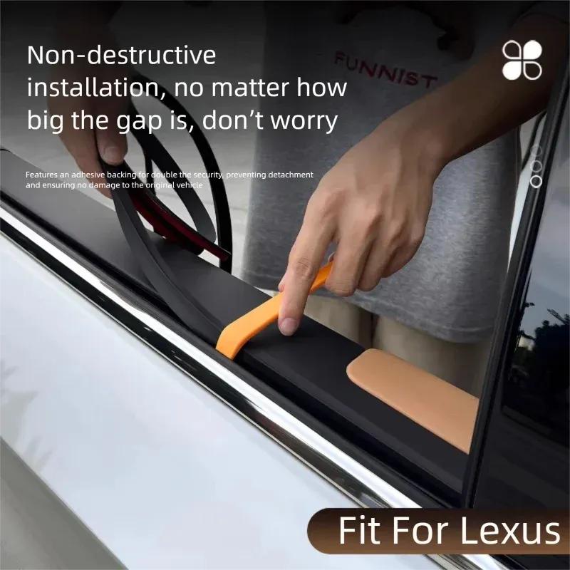 Fit For Lexus ES RX NX UX Car Window Weatherstrip, Dustproof Waterproof Noise Reduction Seal Strip