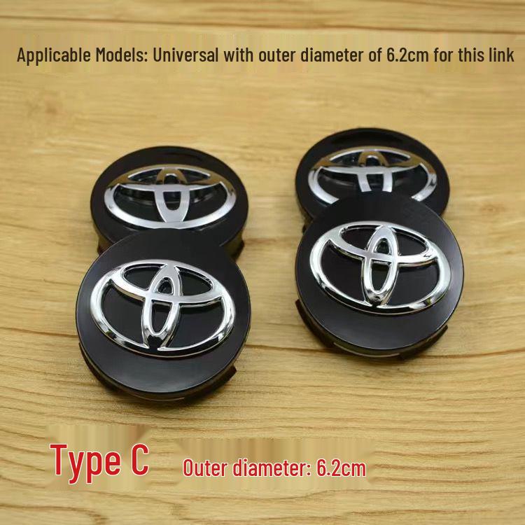 Fits Toyota models like Camry, Corolla, Reiz, Vios, and Levin. Includes logo and wheel covers.