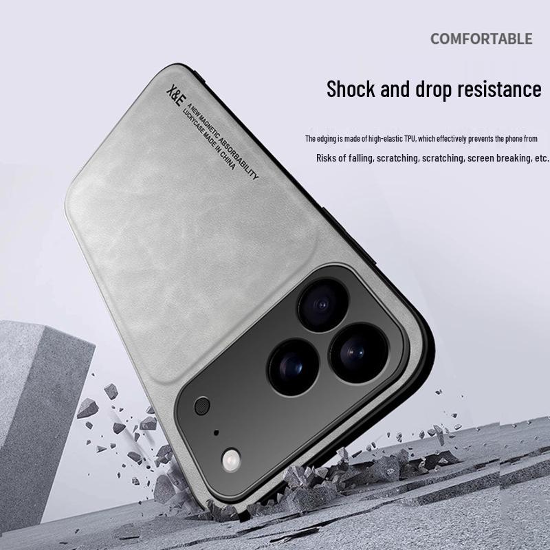 iPhone 17 Air Lambskin Magnetic Charging Case for 16 Pro - Skin-Feel, Anti-Drop, Soft.