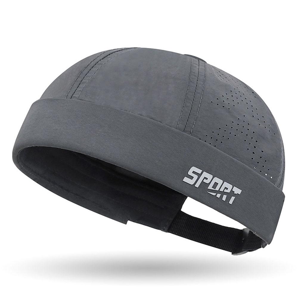 Summer Mesh Beanie Hats Sun Protection Quick-Dry Brimless Hat Women Men Streetwear Hip Hop Hat Adjustable Melon Docker Caps