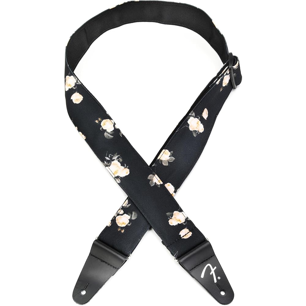 Fender Floral Strap Black 2 Guitar Strap