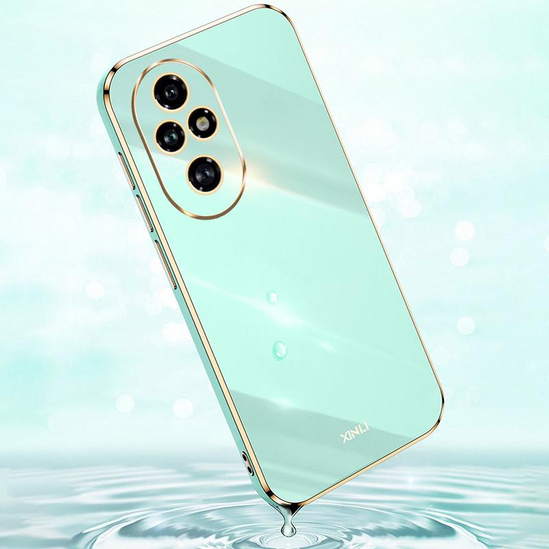 

XINLI For Honor 200 Pro 5G Case Soft TPU Electroplating Protective Phone Cover Cyan